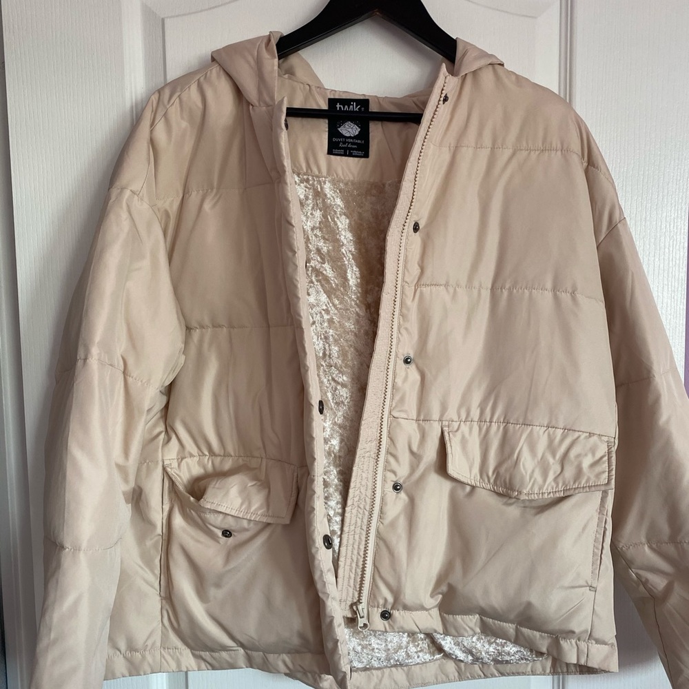 Cream puffer jacket
